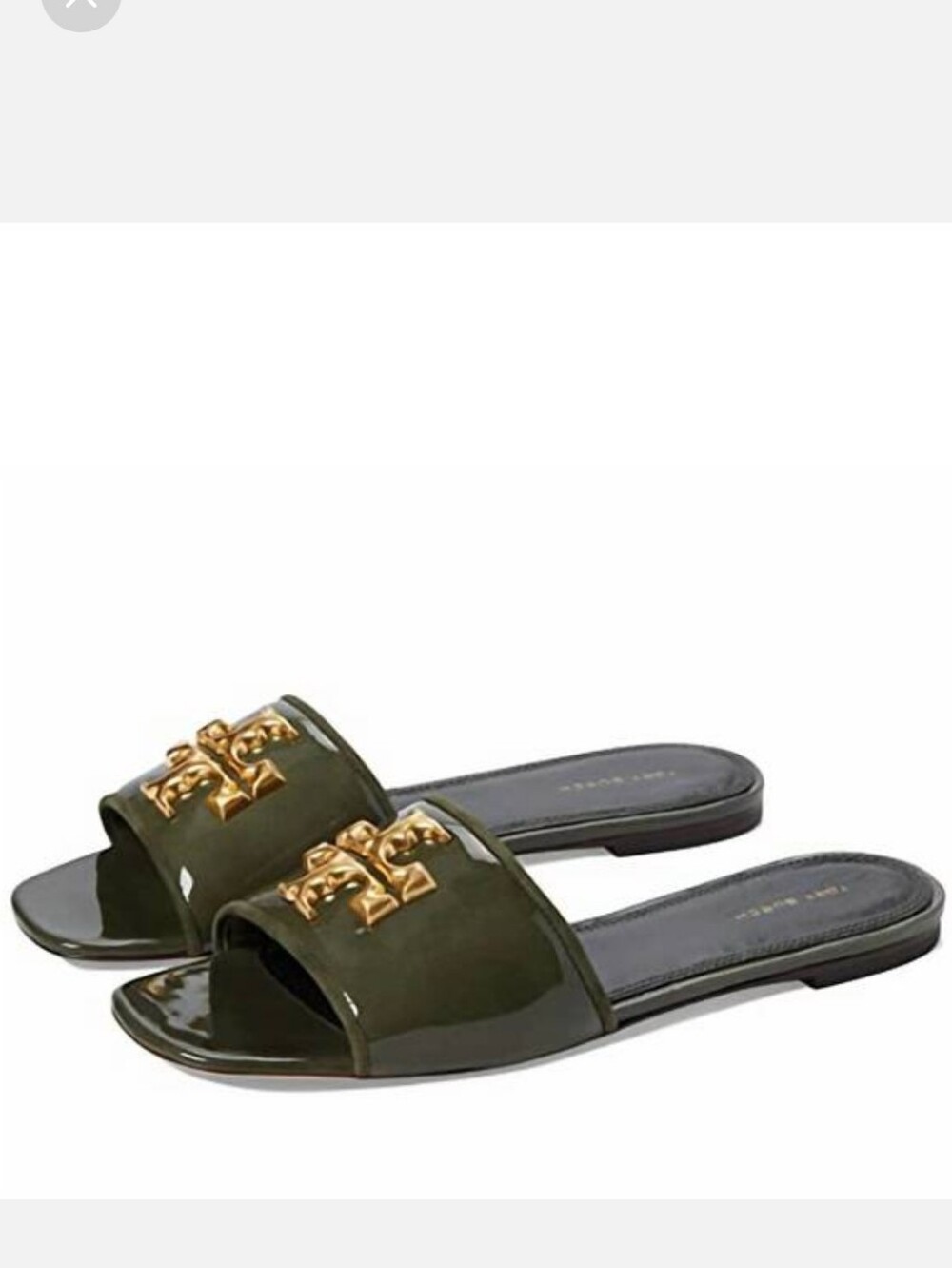 NWOT TORY BURCH ELEANOR SLIDES MOSS SPONGY